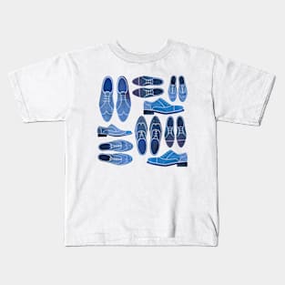 Blue Brogue Shoes Kids T-Shirt